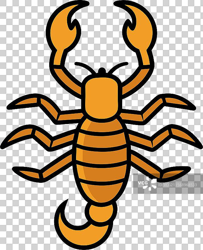 亚利桑那州树皮蝎子飞行图标图片素材