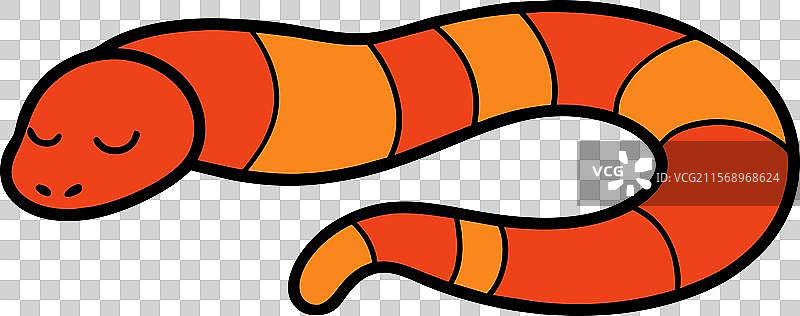 亚利桑那珊瑚蛇睡觉图标图片素材