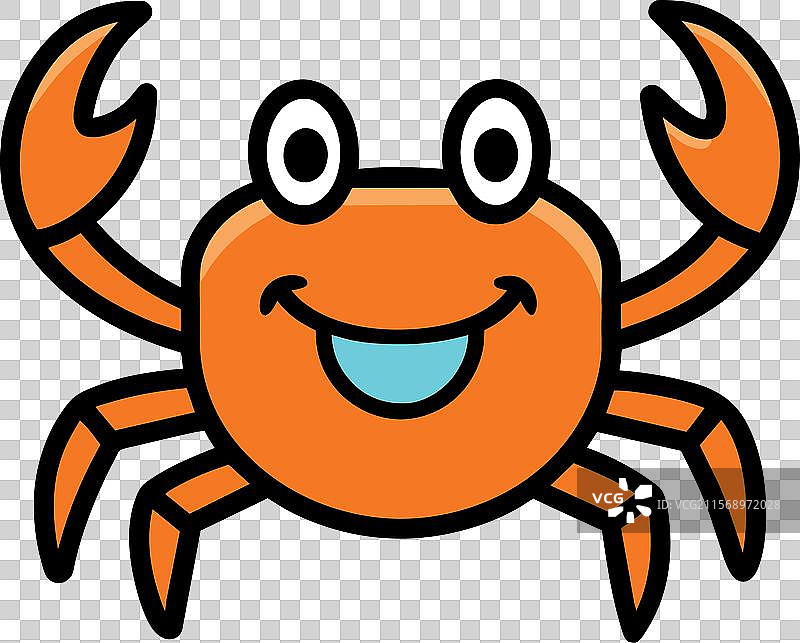 箭蟹微笑图标图片素材