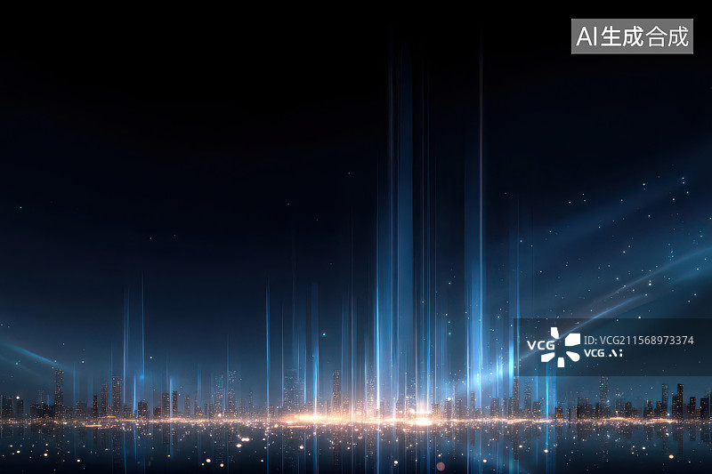 【AI数字艺术】数字科技与未来城市的智慧脉络图片素材