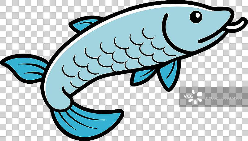 亚洲龙鱼跳跃图标图片素材