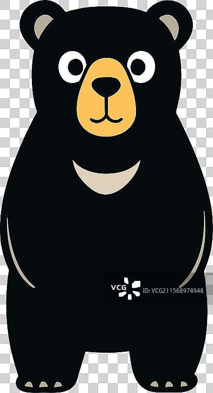 亚洲黑熊图标图片素材