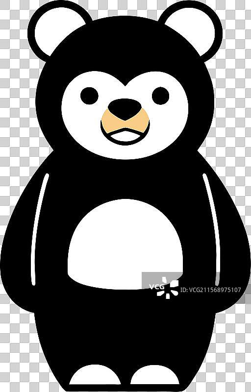 亚洲黑熊说话图标图片素材