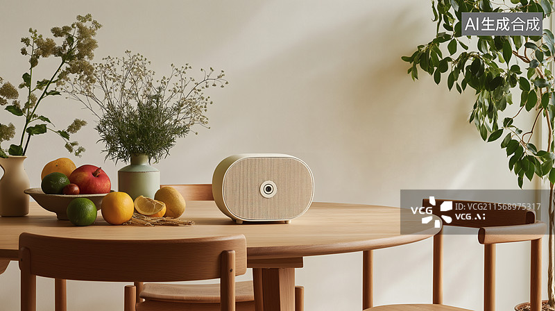 【AI数字艺术】极简风格的餐桌摆设图片素材