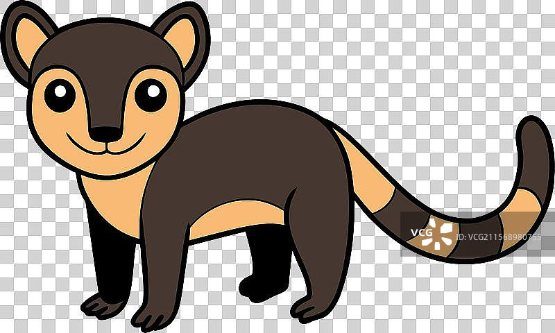 亚洲棕榈猫啮齿动物微笑图标图片素材