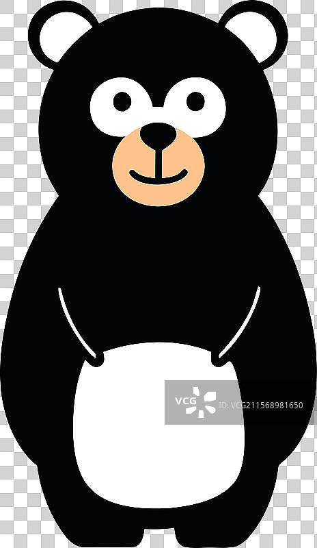 亚洲黑熊说话图标图片素材