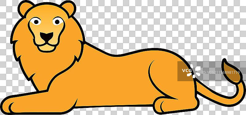 亚洲狮卧姿图标图片素材