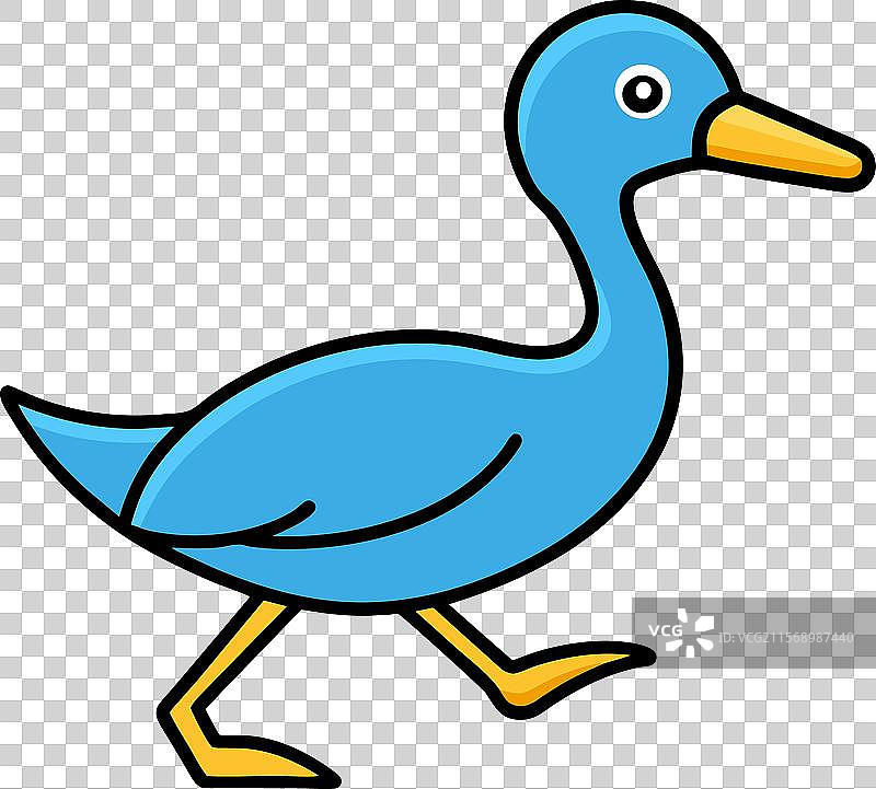 澳大利亚鸊鷉鸟行走图标图片素材