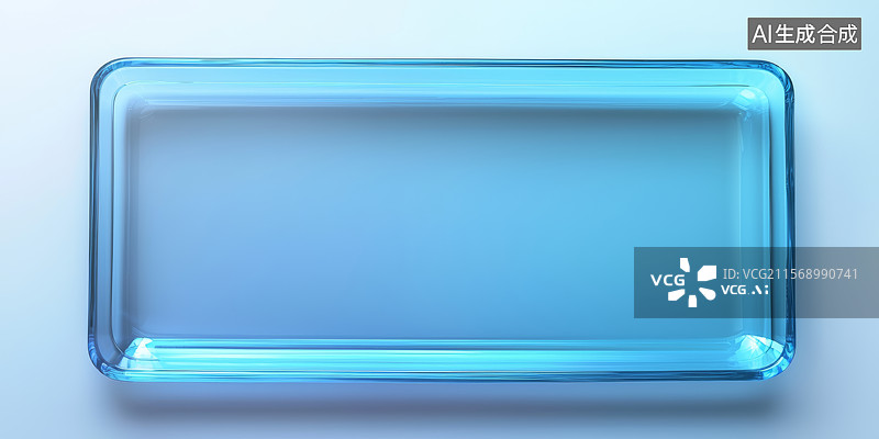 【AI数字艺术】玻璃冷色调简约展示场景图片素材