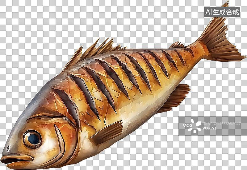 【AI数字艺术】烤鱼图片素材