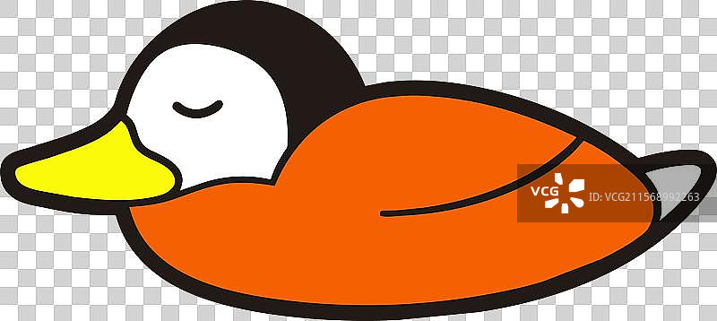 澳大利亚黑鸭鸟睡觉图标图片素材