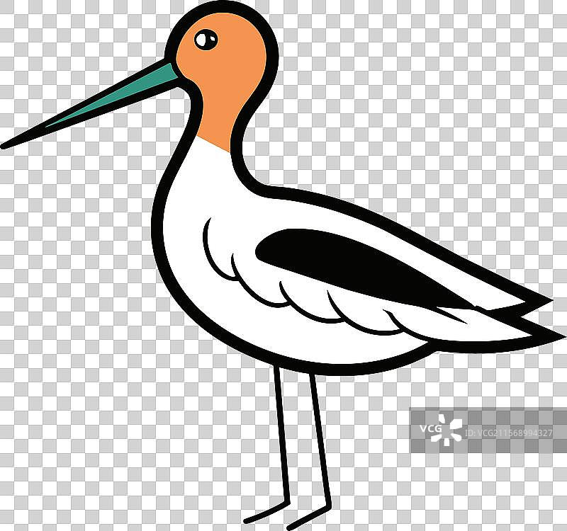 鸻鹬鸟坐姿图标图片素材