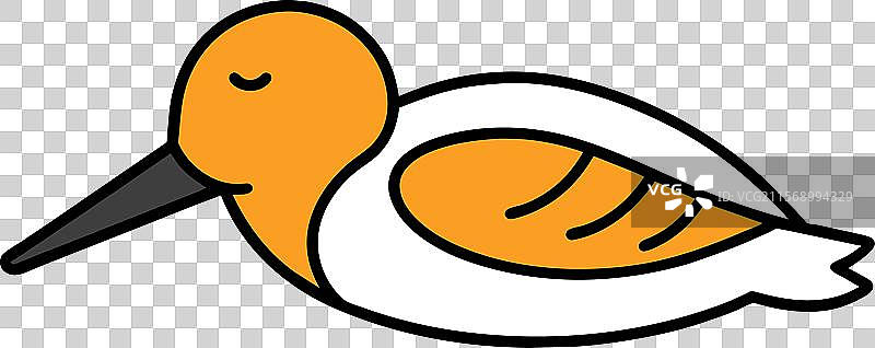 睡觉的鹬鸟图标图片素材