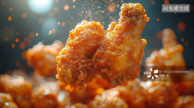 【AI数字艺术】炸鸡腿美食图片素材