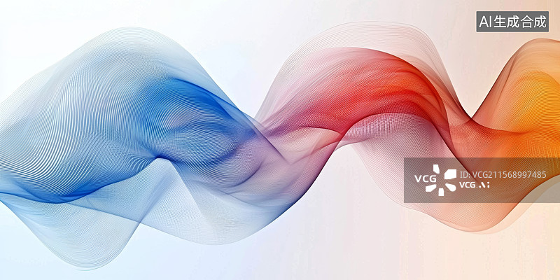 【AI数字艺术】色带渐变感抽象艺术场景图片素材