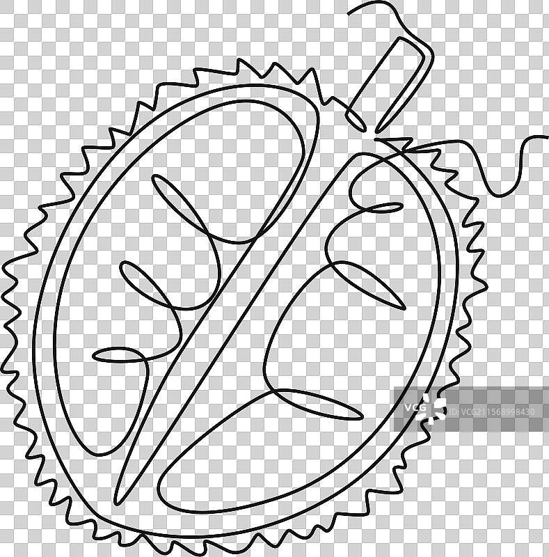 半切的单一连续线条画图片素材