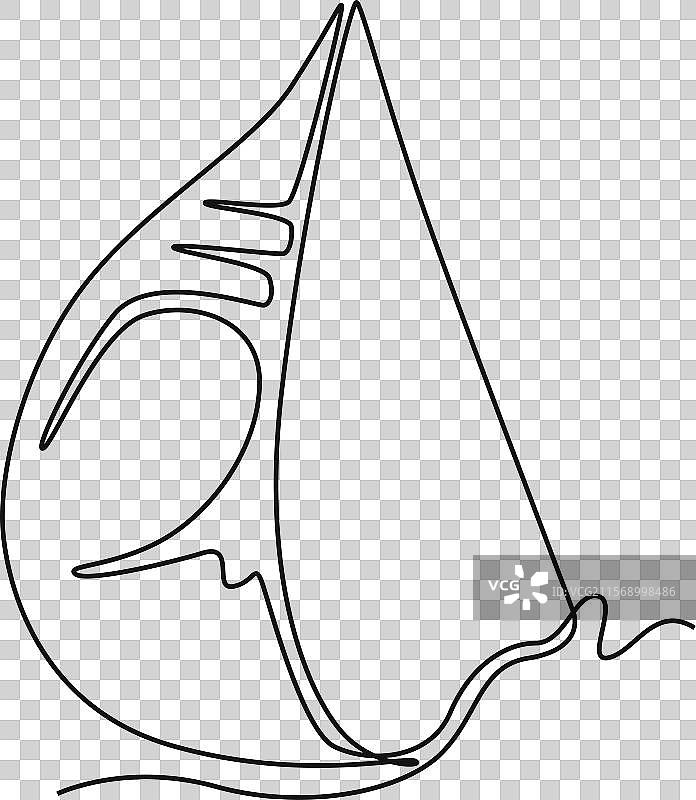 连续一笔画的半切片图形图片素材