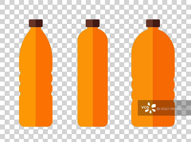 橙色塑料水瓶图片素材