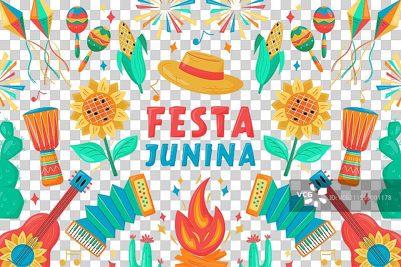 巴西六月节庆祝横幅海报图片素材