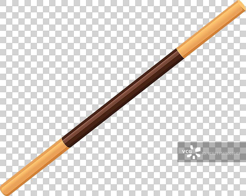 白色背景上的木质装饰魔杖图片素材