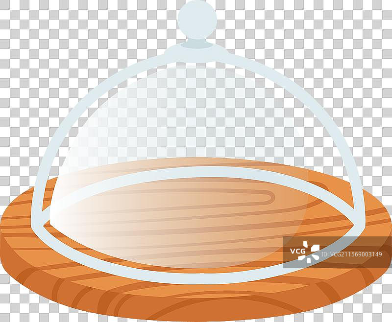 木制空餐盘，配有玻璃盖图片素材