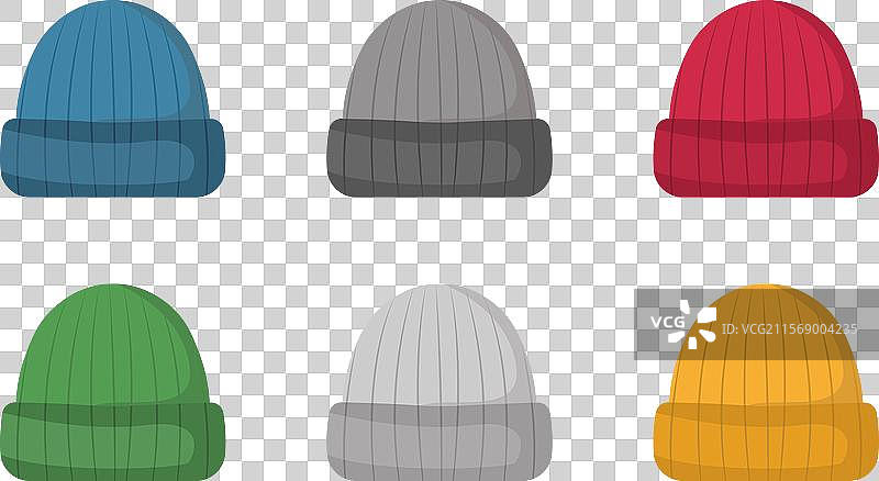 针织毛线帽套装冬季帽子图片素材