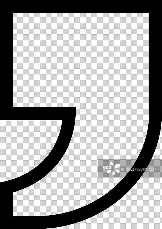 逗号符号线条艺术风格图标图片素材