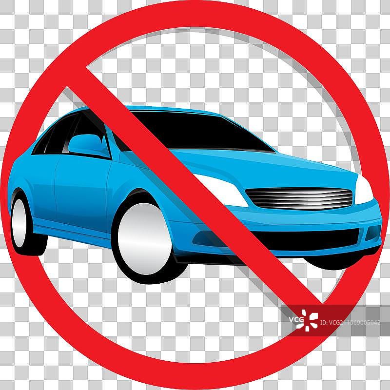 禁止停车的圆形标志图片素材