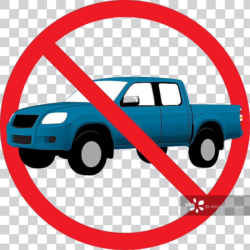 禁止停车的圆形标志图片素材