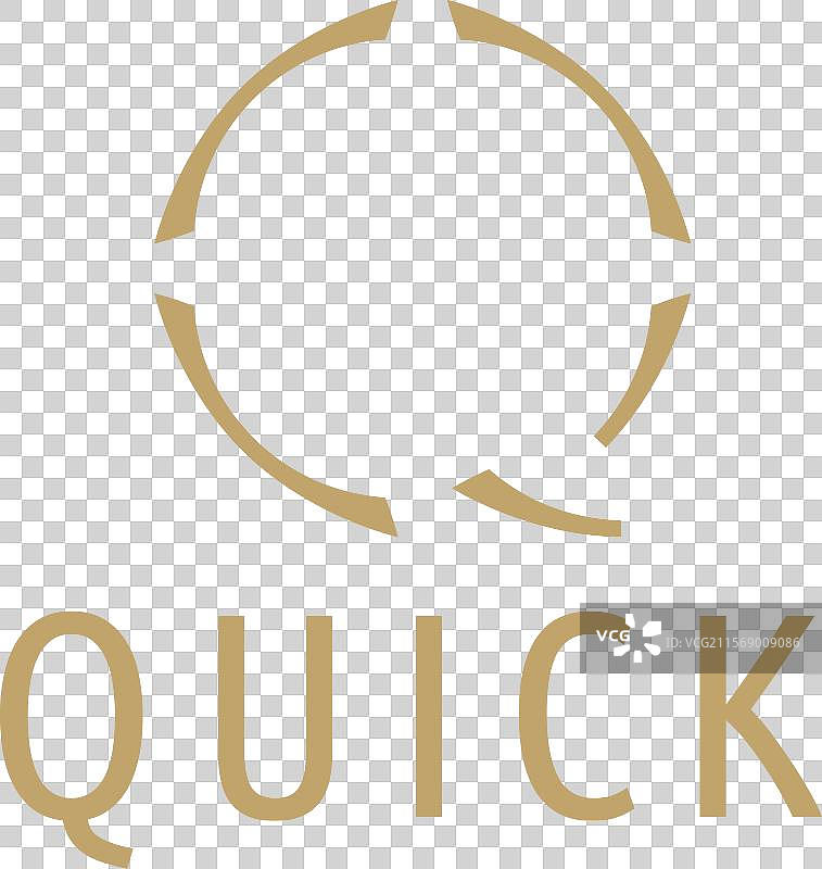 抽象的字母Q形状标志图片素材