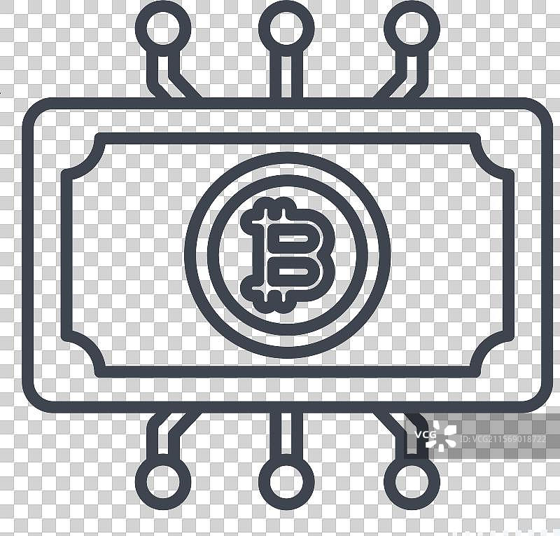 与加密技术相关的数字货币图标图片素材