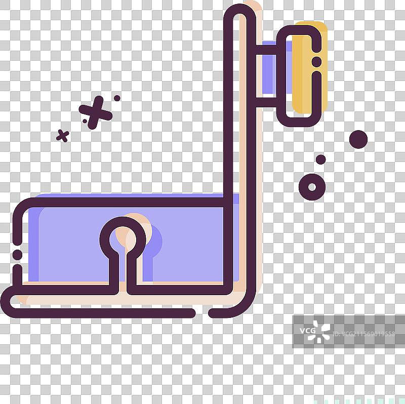 与缝纫符号相关的脚部图标集合图片素材