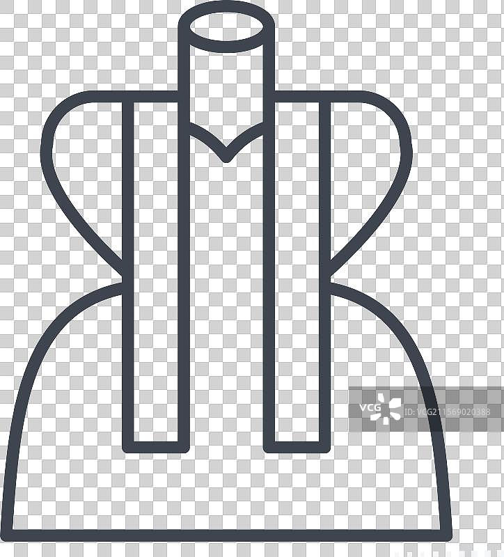 与缝纫相关的测量图标符号线图片素材