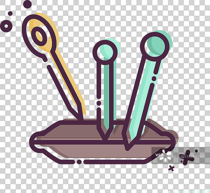 与缝纫相关的图标针头，MBE风格图片素材