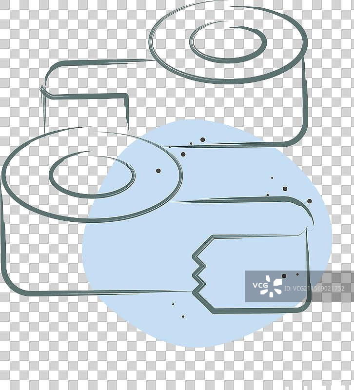 与缝纫相关的图标纸胶水符号颜色图片素材