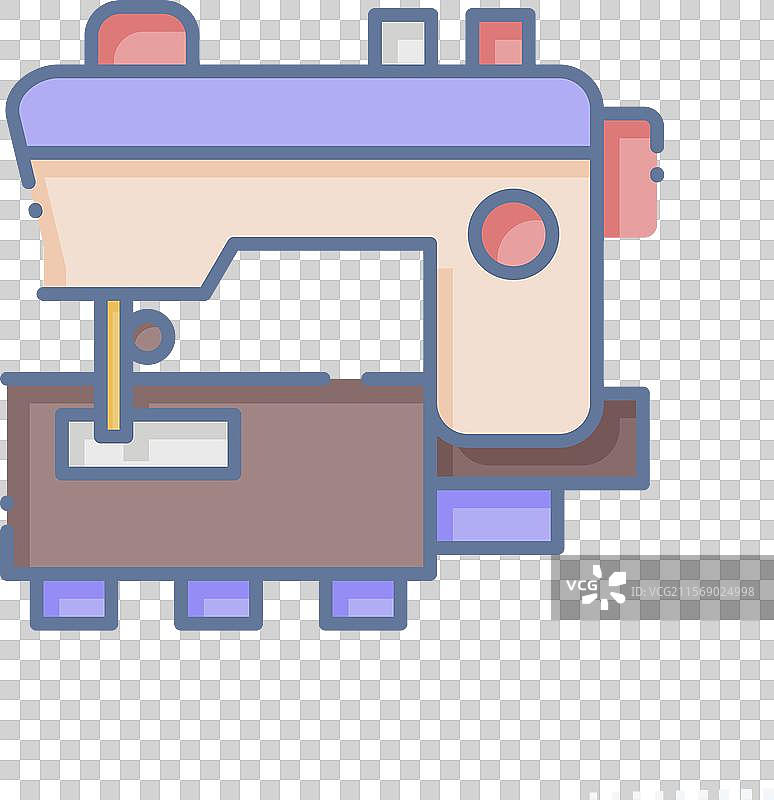 与缝纫符号相关的缝纫机图标图片素材