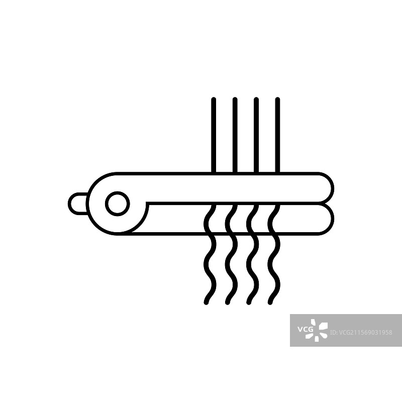 直发器线条图标图片素材