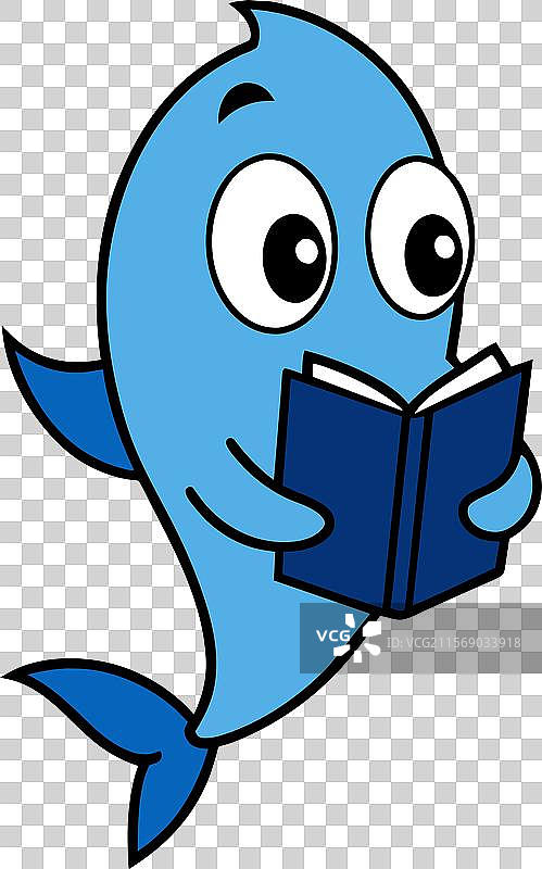 白鱀豚鱼阅读图标图片素材