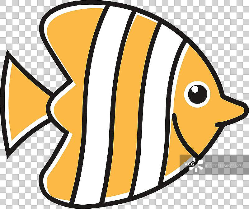 带纹蝴蝶鱼图标图片素材