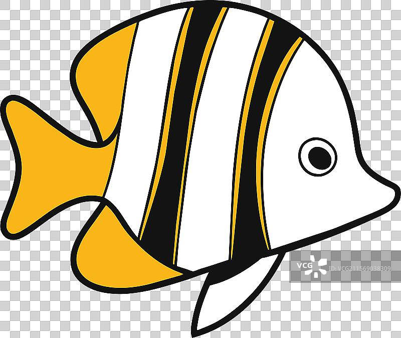 条纹蝴蝶鱼玩耍图标图片素材