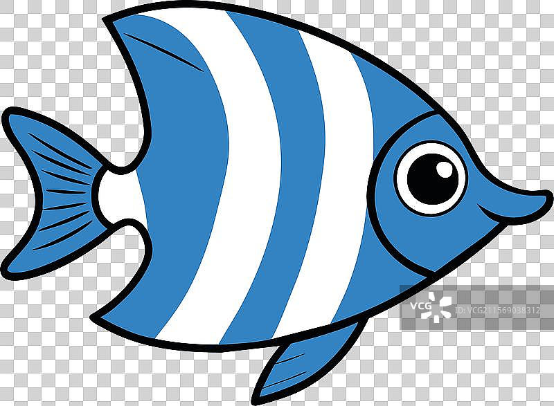 带纹蝴蝶鱼图标图片素材