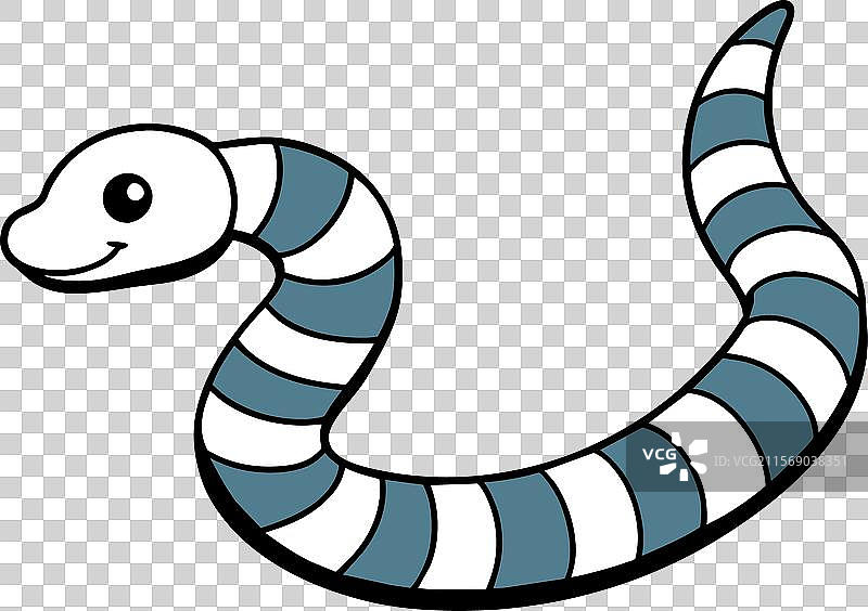 条纹海蛇舞动图标图片素材