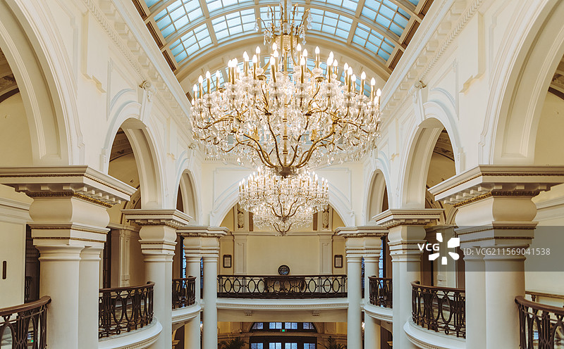 上海外滩2号，上海总会大楼旧址内部空间图片素材