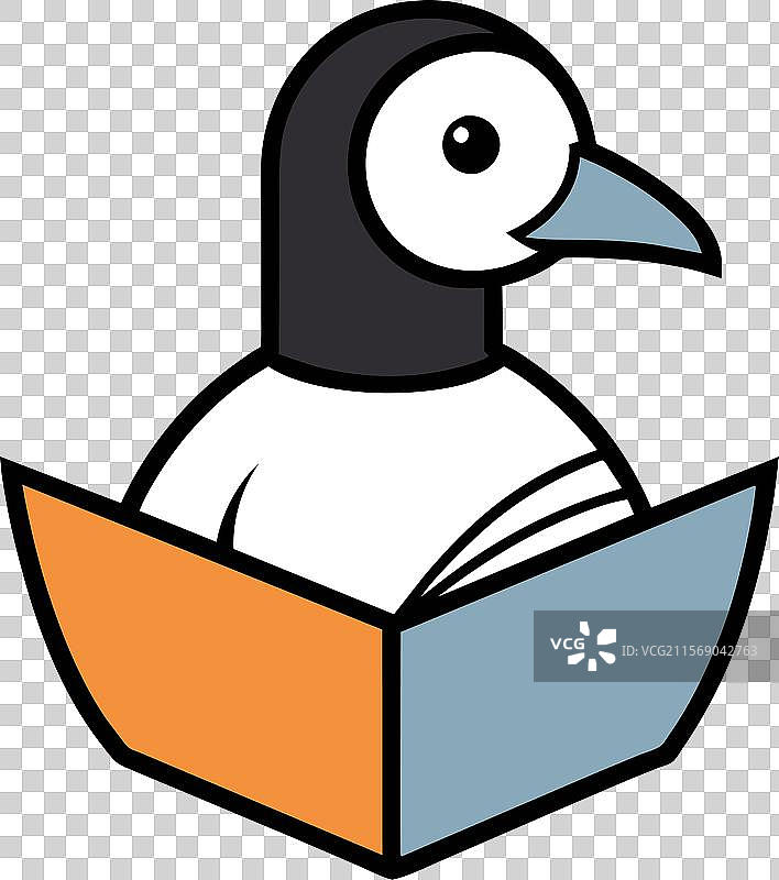 读书的藤壶鹅图标图片素材