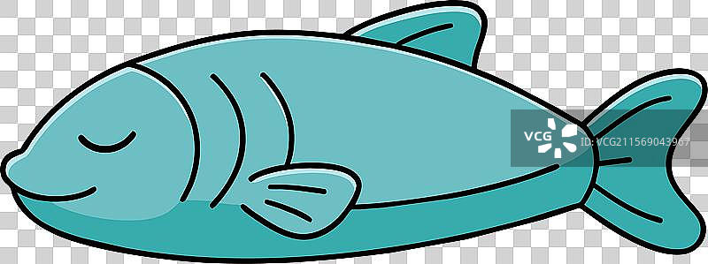 巴拉曼迪鱼睡觉图标图片素材