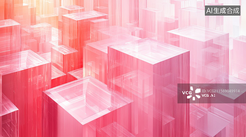 【AI数字艺术】抽象几何立方体背景图片素材