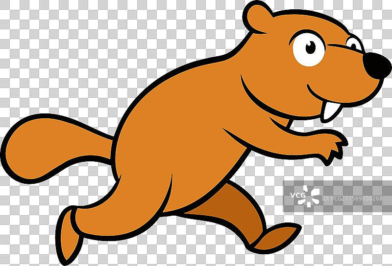 海狸奔跑图标图片素材