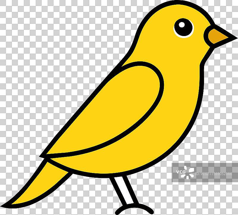 比利时金丝雀鸟躺着的图标图片素材