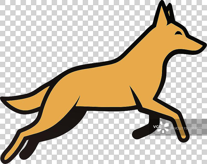 比利时牧羊犬跳跃图标图片素材