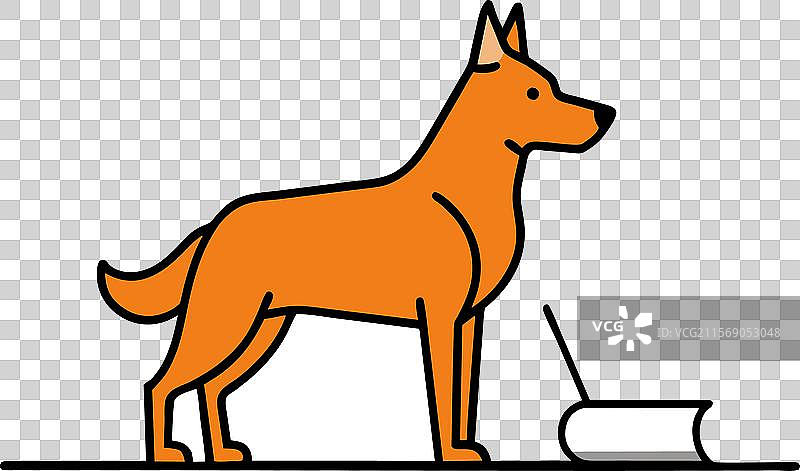 比利时牧羊犬学习图标图片素材